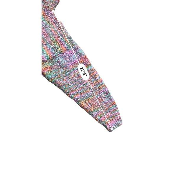 Laura B Womens Y2K Hand Knit Sweater S-L Pastel Turtleneck Long Sleeve Cottage - Picture 8 of 8